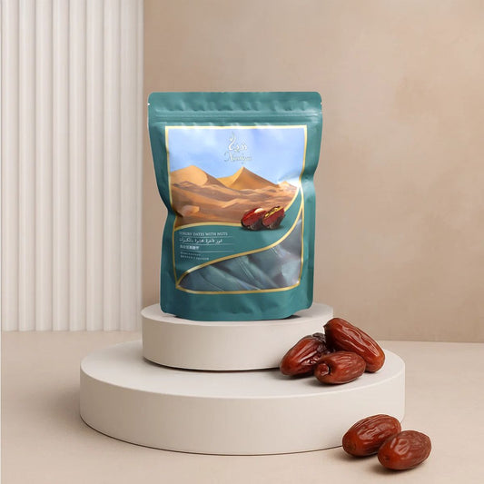 Nadiya Luxury Chocolate Dates Pouch, (250g)